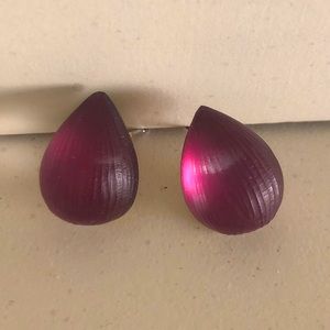 Alexis Bittar Purple Tear Drop Earrings